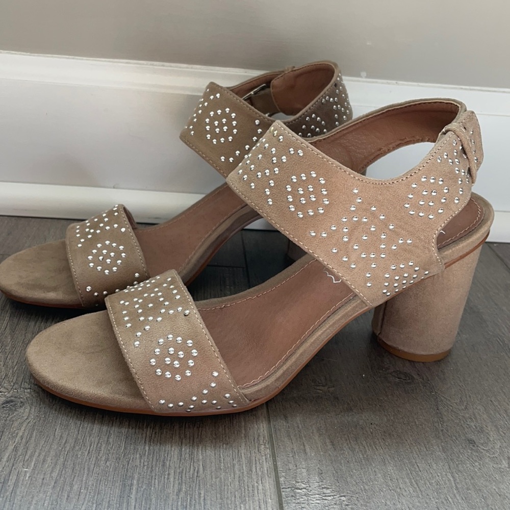 Anthropologie Vanessa Wu Studded Heeled Sandals
